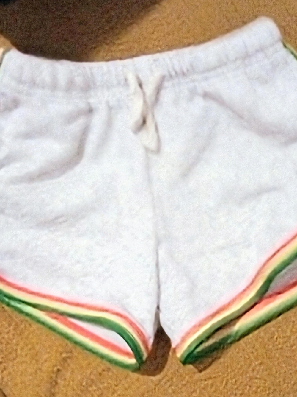 Girls Lounge Shorts with Rainbow Trim